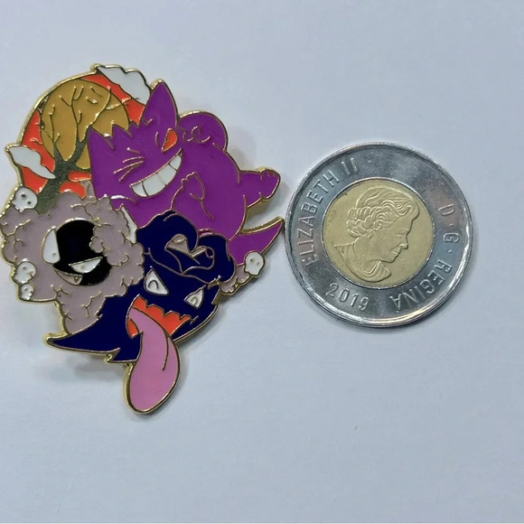 Pokémon - Gastly,  Haunter & Gengar Pin 💜🖤🩶 - Picture 2 of 5